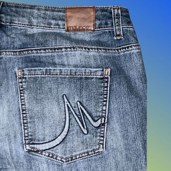 Plus Size Maurices Hi Rise Medium Wash Sttaight Leg Jeans Size 16 37x30 #43 - Picture 5 of 5